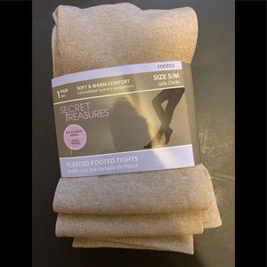 Fleece footed tights